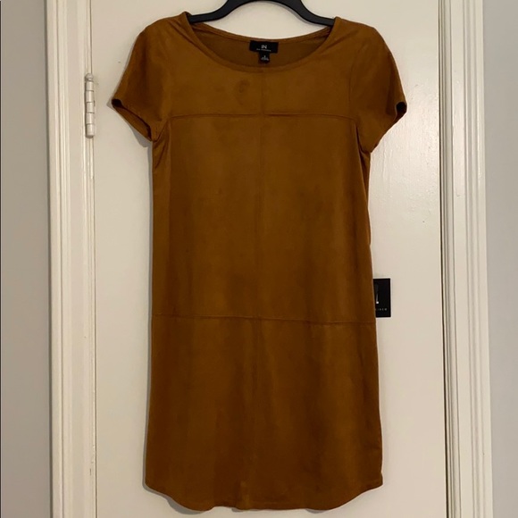 I.N. San Francisco Dresses & Skirts - Small I.N. San Francisco Camel Suede Dress - NWT